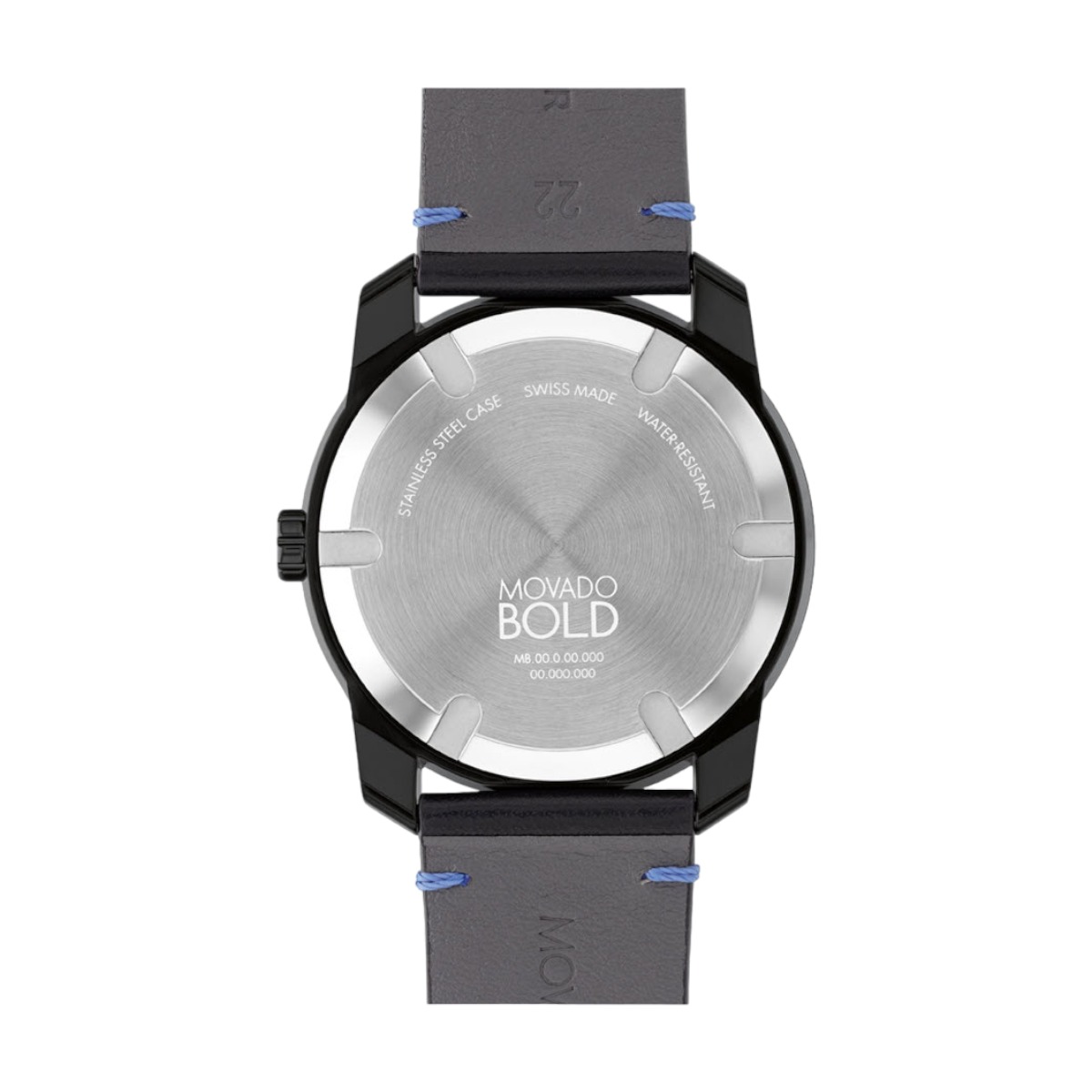 Movado Bold TR90 42mm Watch, Black and Blue Dial