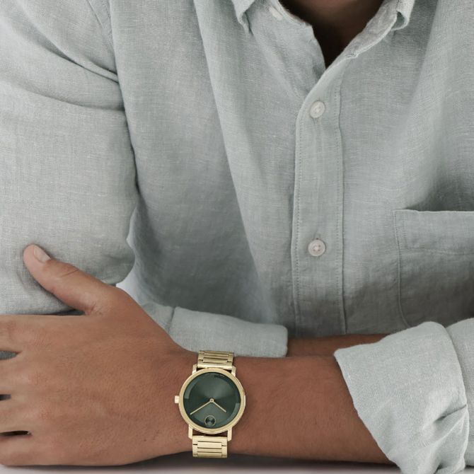 Movado Bold Evolution 2.0 40mm Watch, Green Dial | 3601156 | Borsheims