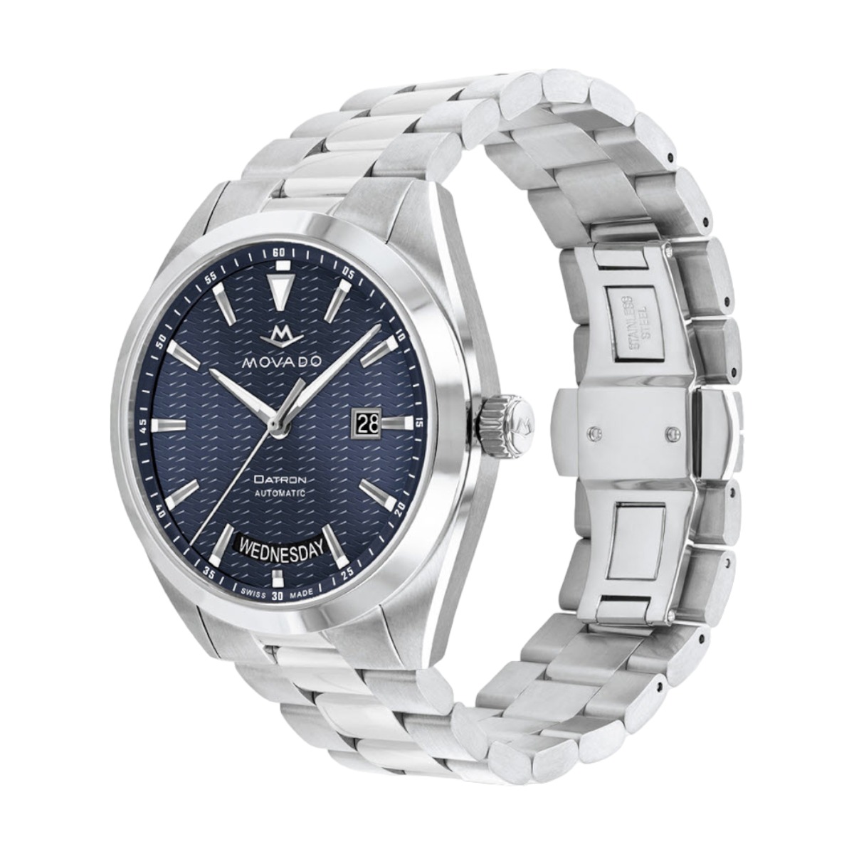 Movado Heritage Series Datron Automatic 41mm Watch, Textured Navy Dial