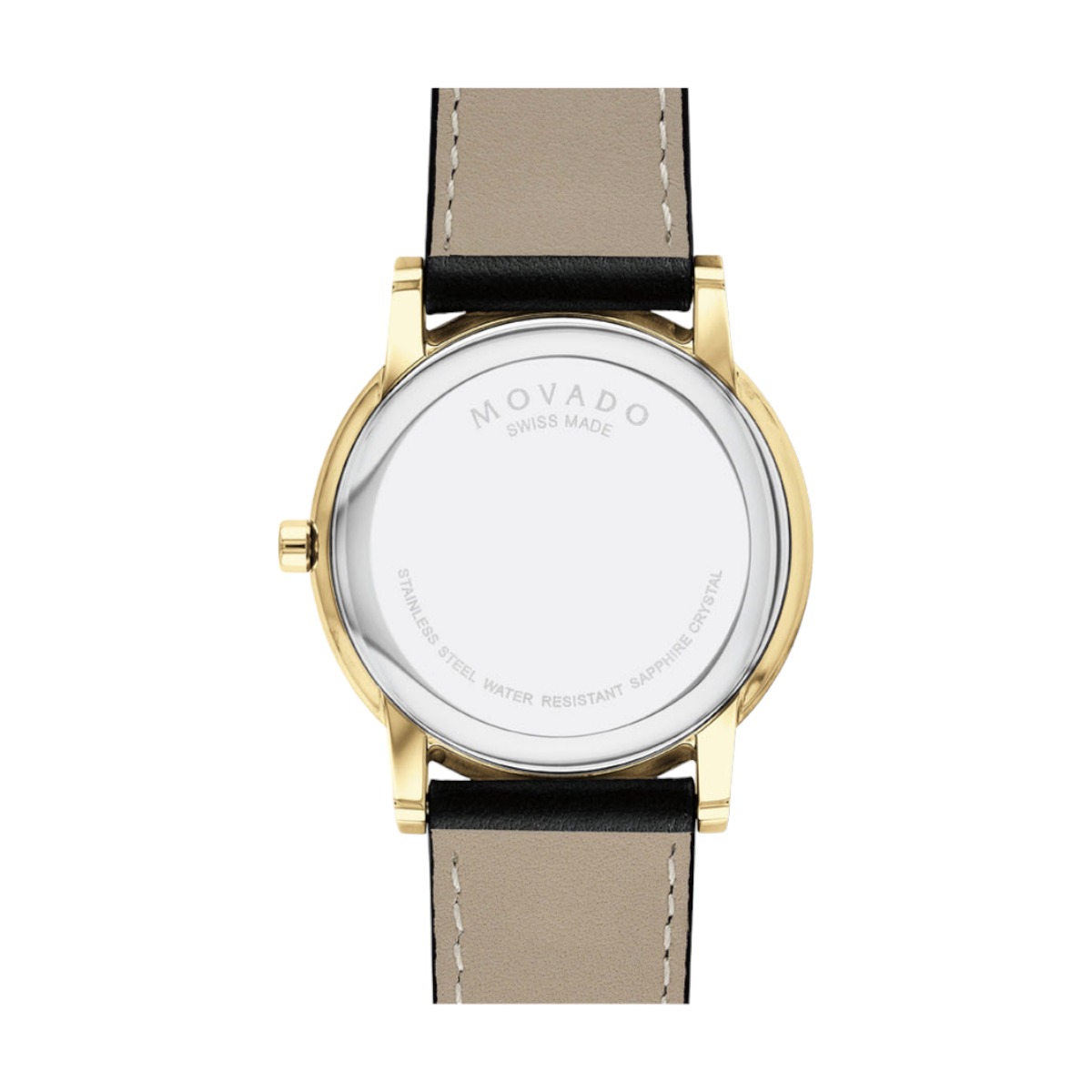 Movado Museum Classic 40mm Watch, Black and Yellow Gold Tone Dial