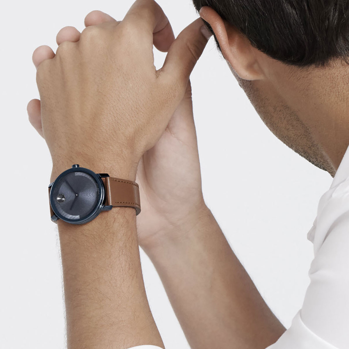 Movado Bold Evolution 2.0 40mm Watch, Glossy Navy Blue Dial