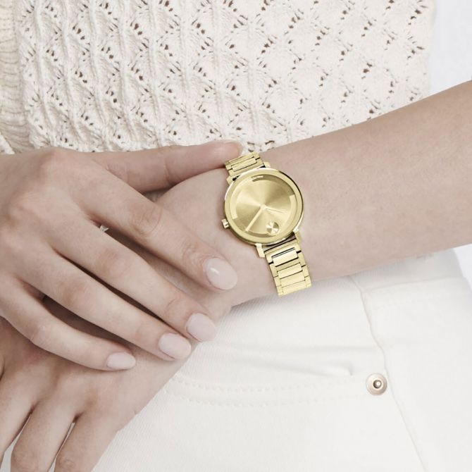Movado Bold Evolution 2.0 34mm Watch, Gold Dial | 3601104  display picture 2