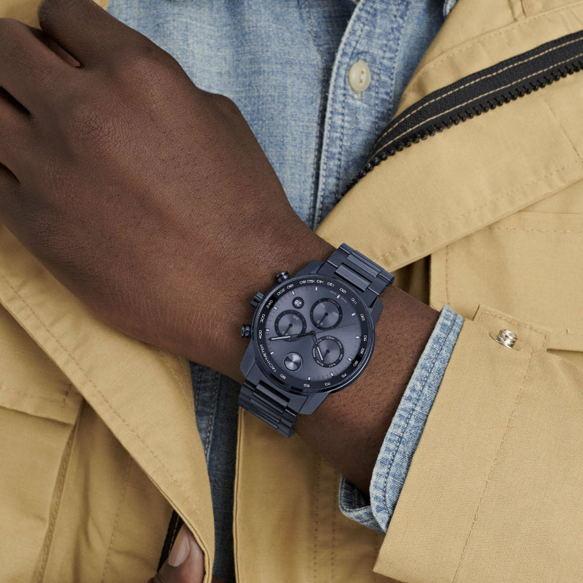 Movado Bold Verso 44mm Men's Watch, Blue Dial