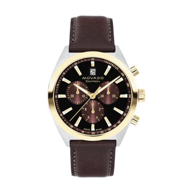 Movado Heritage Series Datron Chronograph 41mm Men's Watch, Black Dial