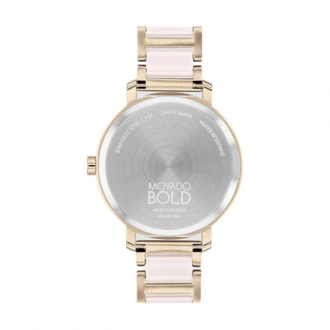 Movado BOLD Evolution 2.0 34mm Women's Watch, Pale Rose Gold Dial