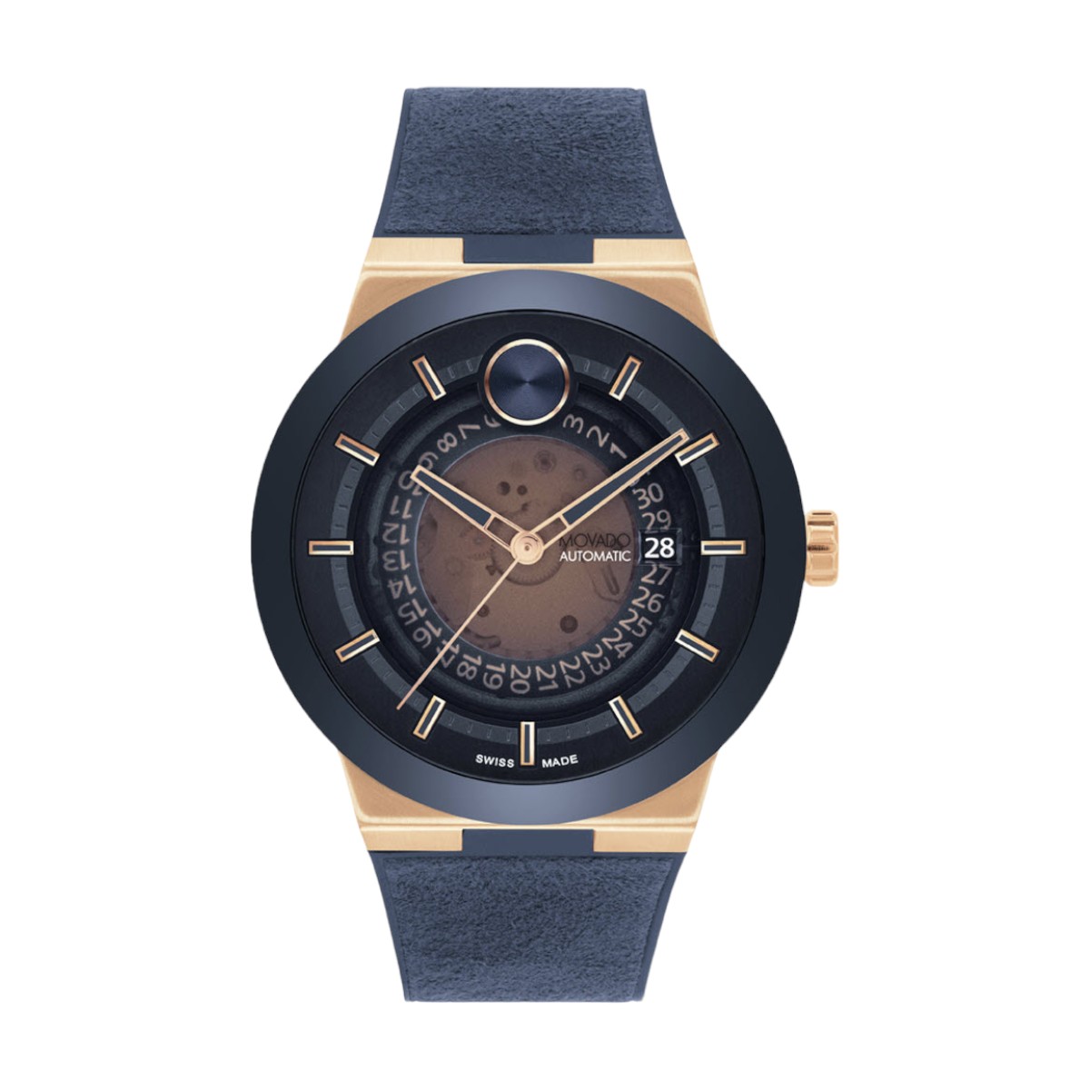 Bold Fusion Automatic 44mm Men's Watch, Blue Exhibition Dial