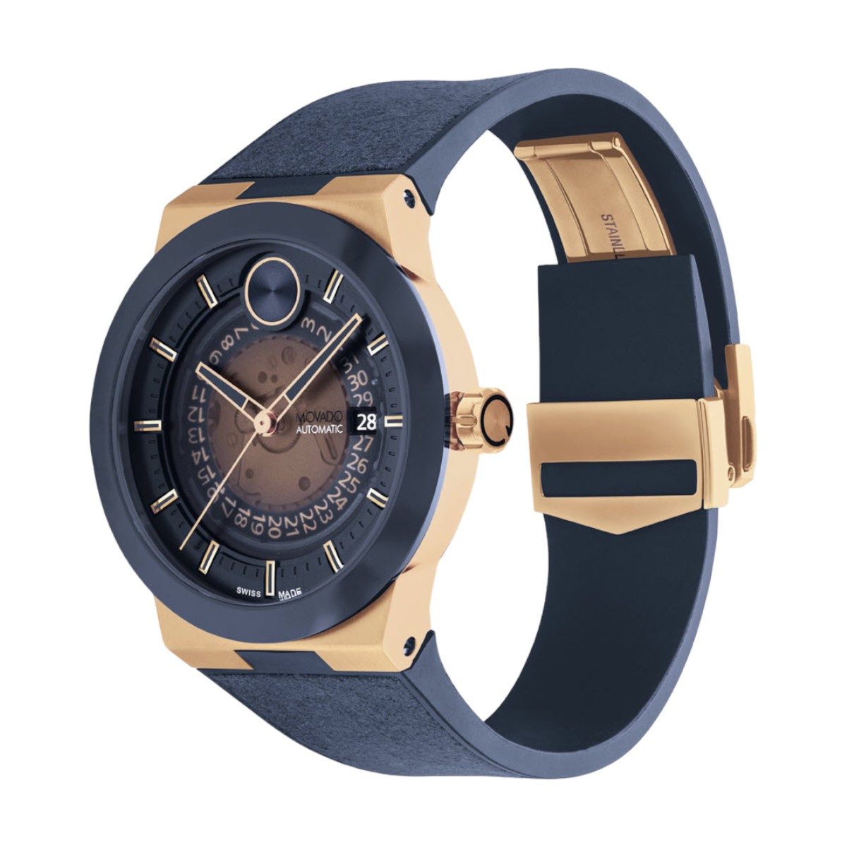 Bold Fusion Automatic 44mm Men's Watch, Blue Exhibition Dial