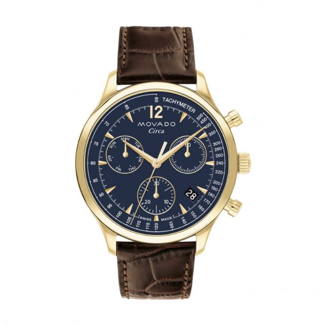 Heritage Series Circa 43mm Men's Watch, Deep Blue Dial