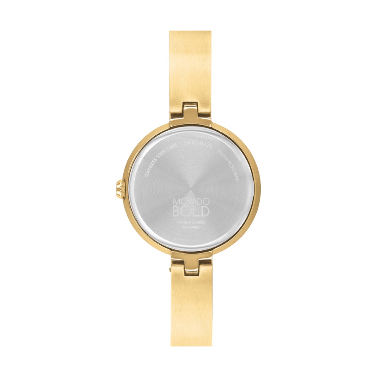 Movado Bold Bangle 28mm Women's Watch, Pale Yellow Gold Tone Mother of Pearl Dial