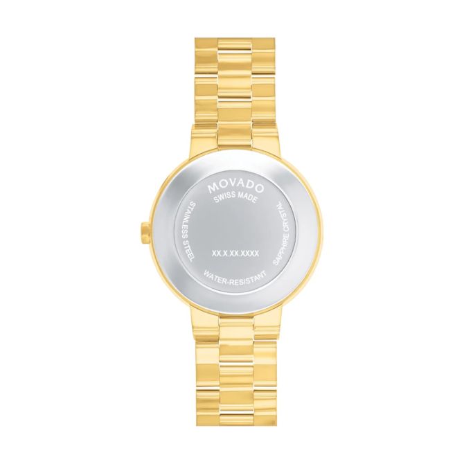 Movado Sapphire 28mm Watch Yellow Gold Dial 0607928 Borsheims