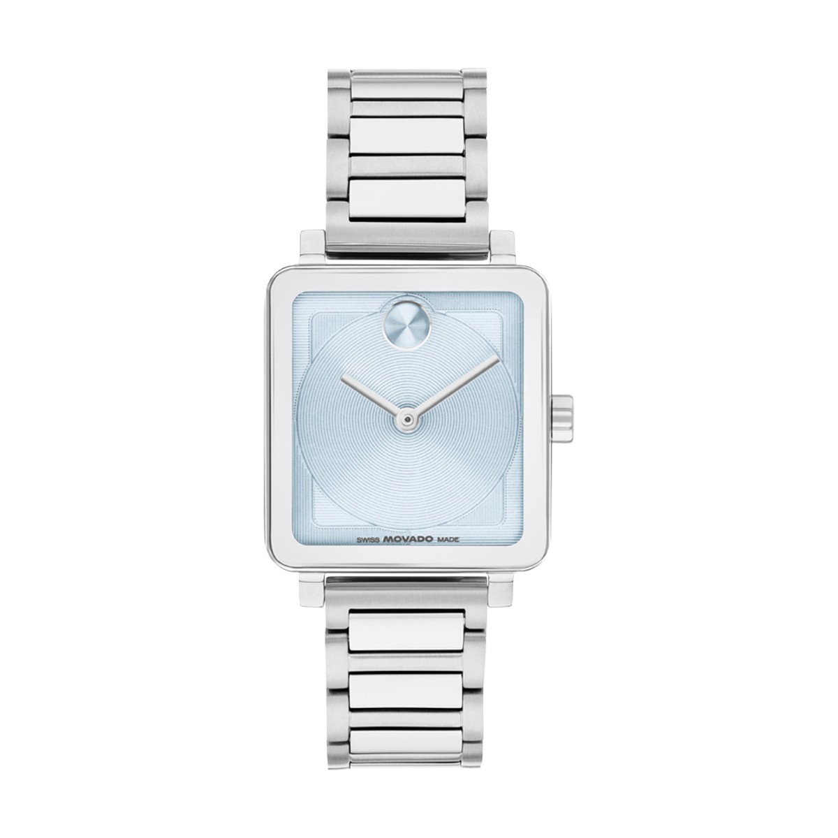 Movado Bold Evolution 2.0 28mm x 26mm Women's Watch, Light Blue Square Dial