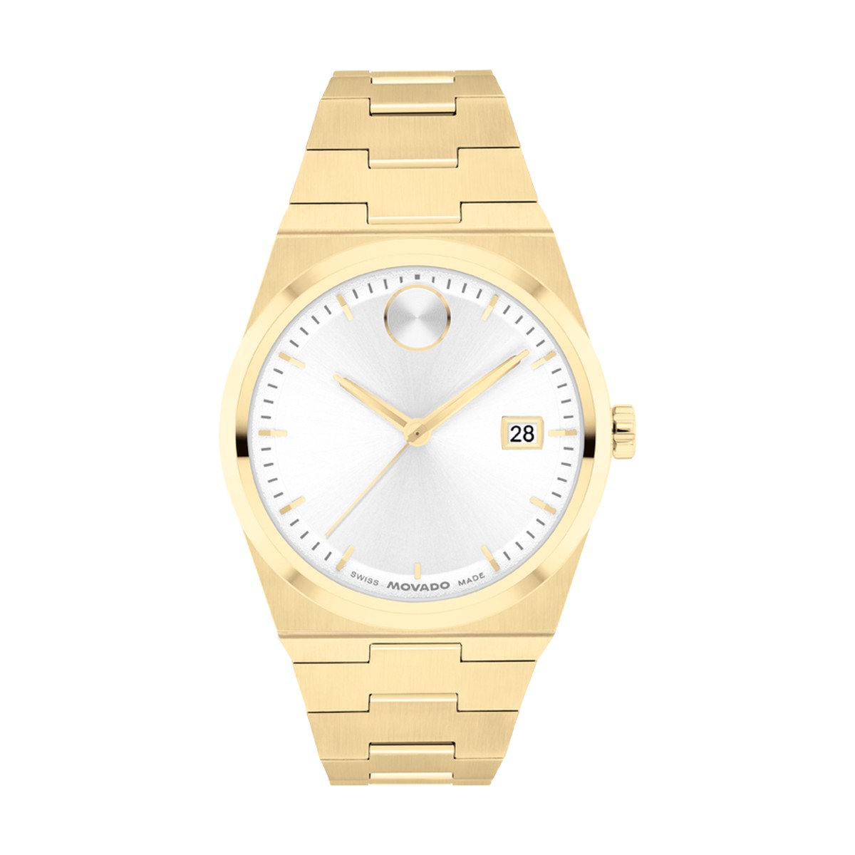 Movado Bold Quest 35mm Women's Watch, White Dial