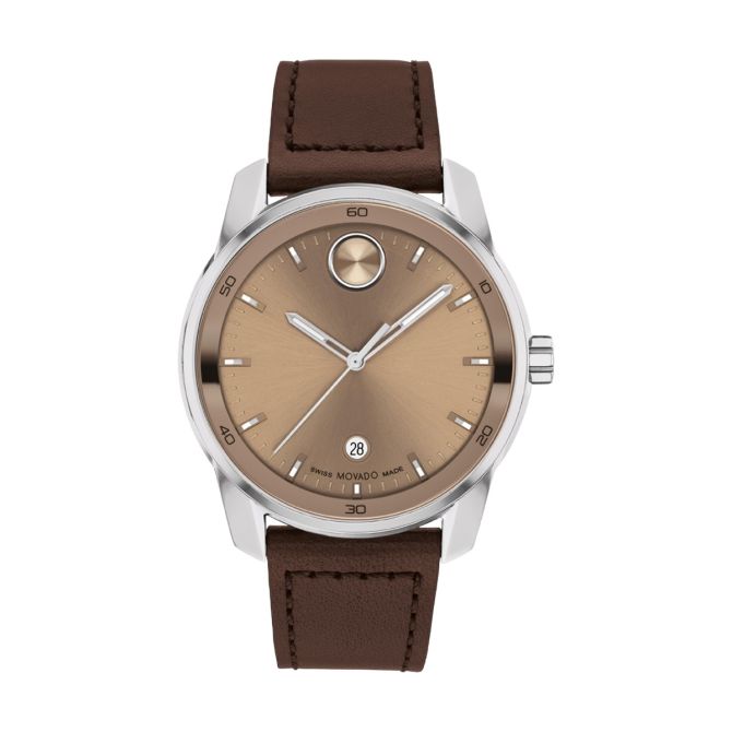 Movado Bold Verso 42mm Watch, Clay Color Dial