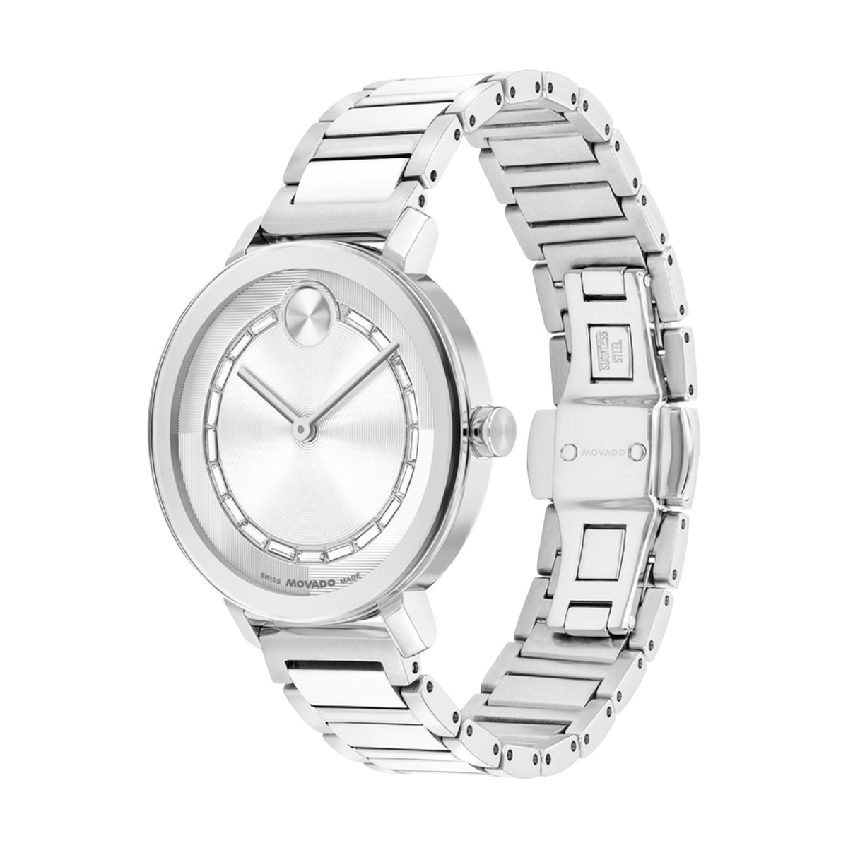 Movado Bold Evolution 2.0 34mm Women's Watch, Silver Tone Dial
