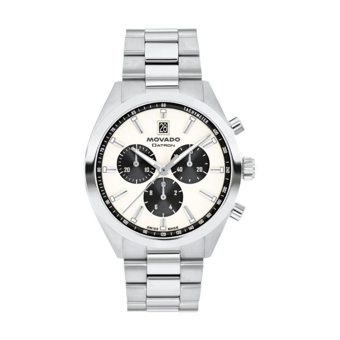 Movado Heritage Series Datron 41mm Men's Watch, Ivory Dial