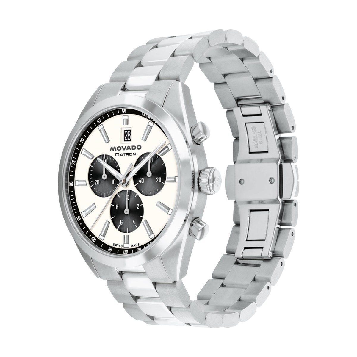 Movado Heritage Series Datron 41mm Men's Watch, Ivory Dial