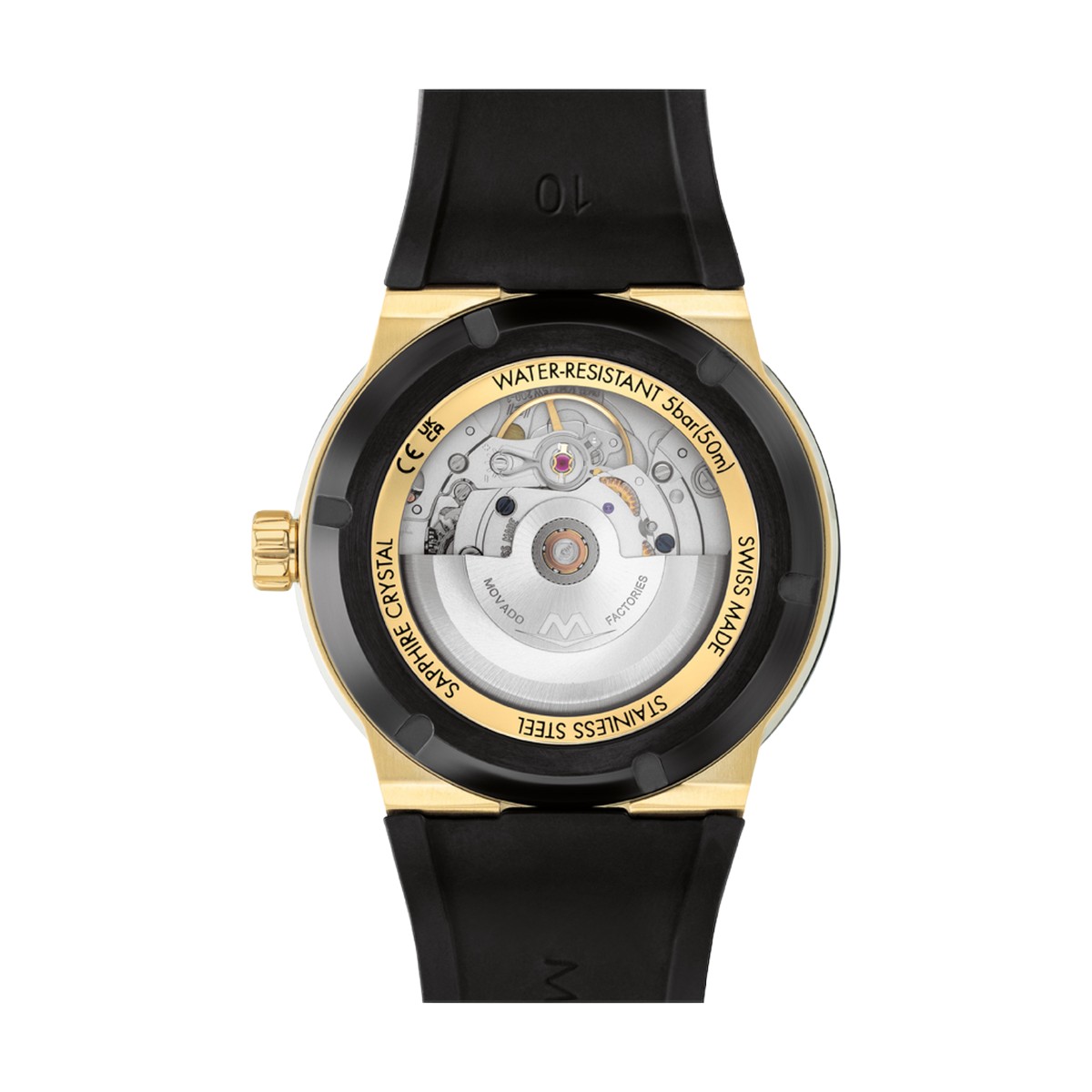 Movado Bold Fusion Automatic 44mm Men's Watch, Black Dial