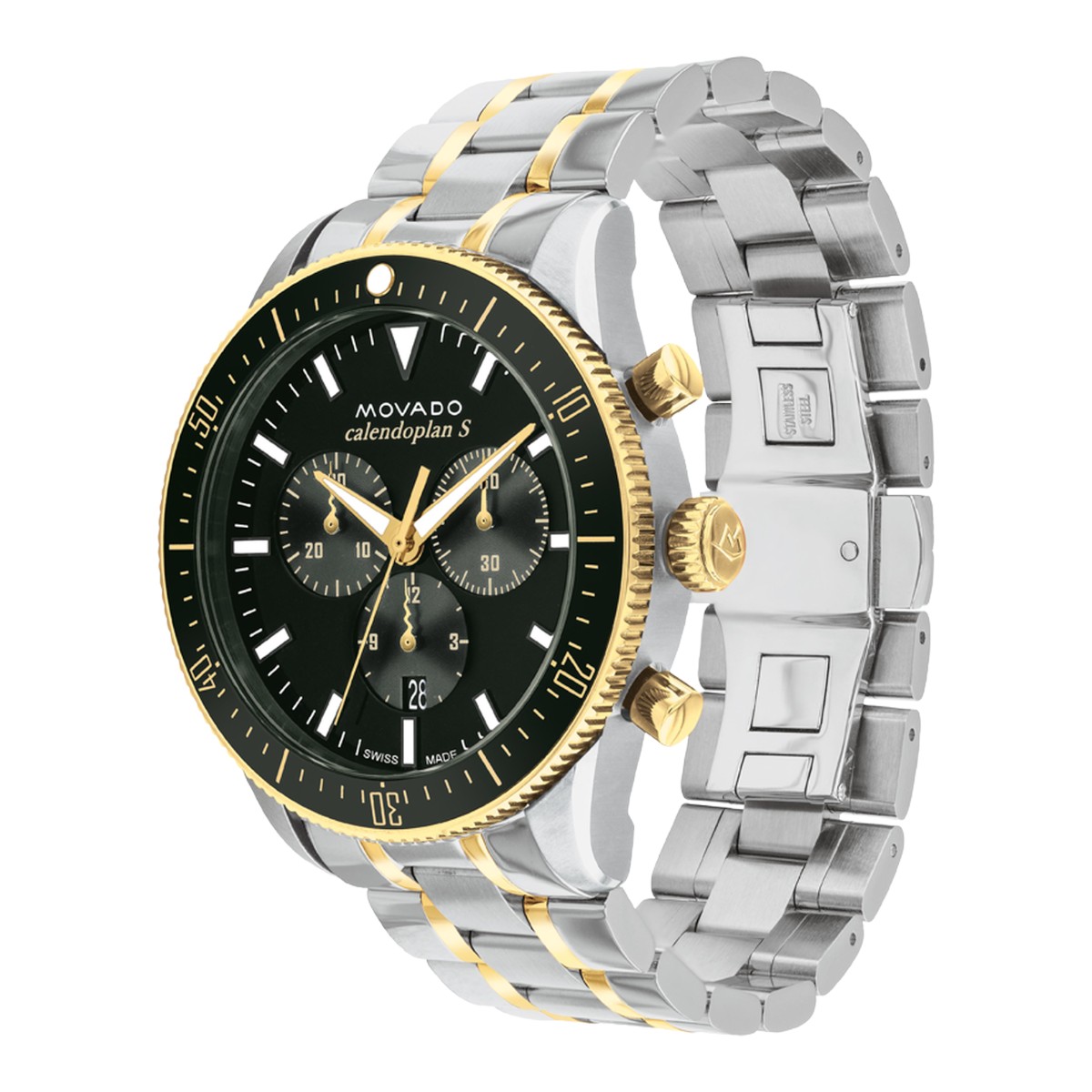 Movado Heritage Series Calendoplan 42mm Men's Watch, Black Dial