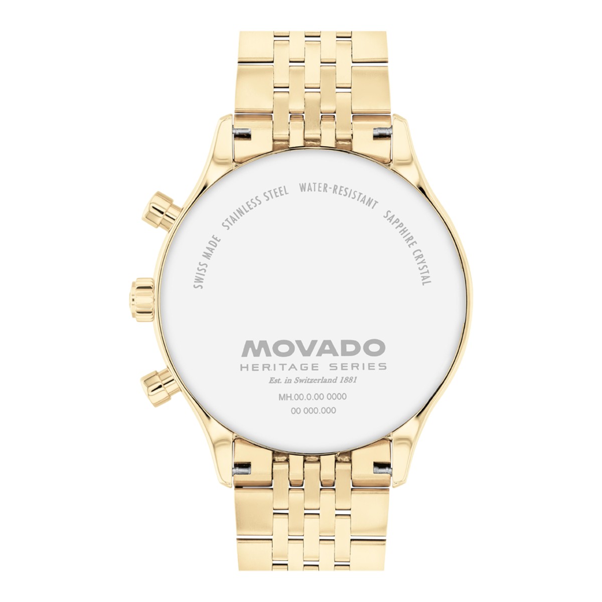 Movado Heritage Series Calendoplan 43mm Men's Watch, White Dial