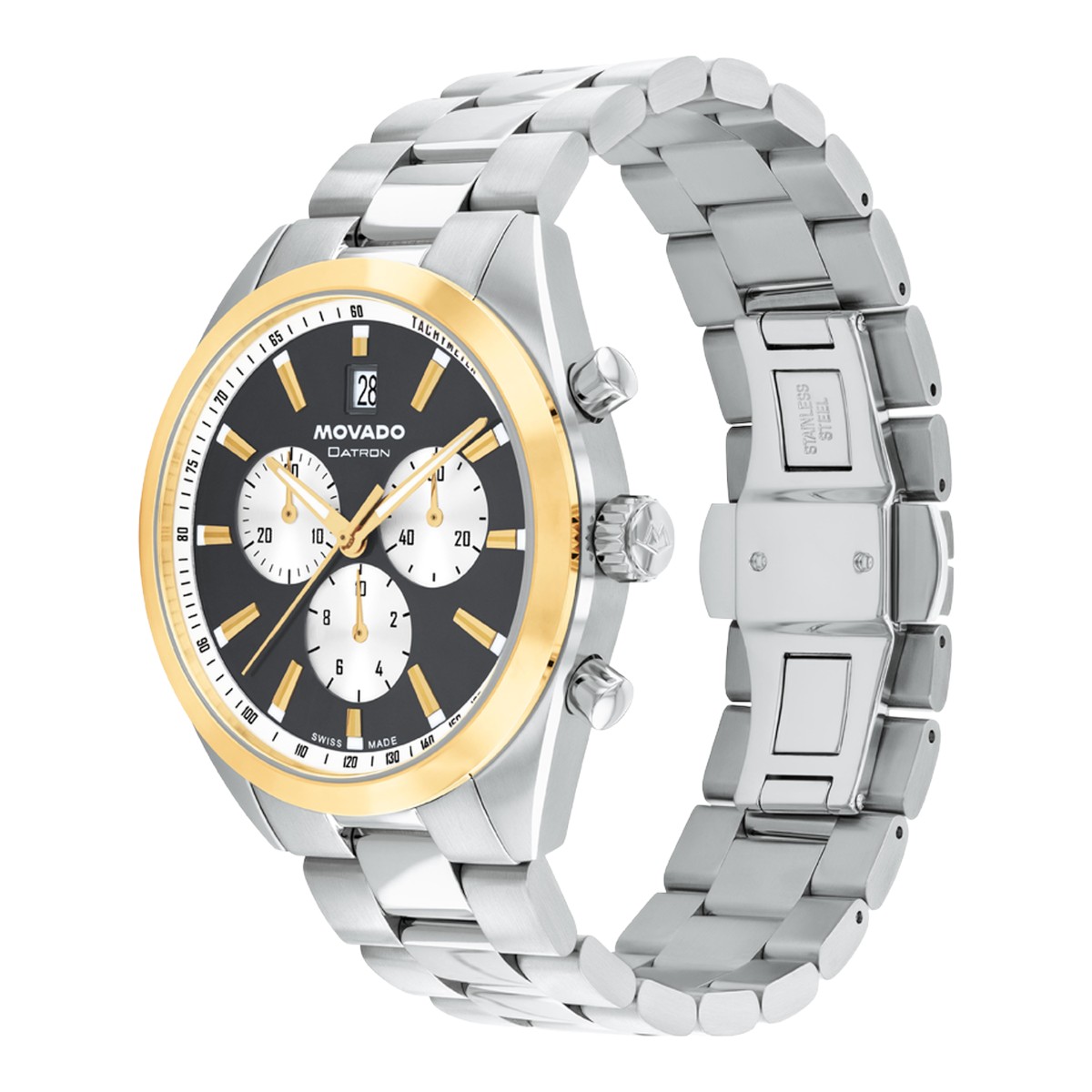 Movado Heritage Series Datron 41mm Men's Watch, Black Dial