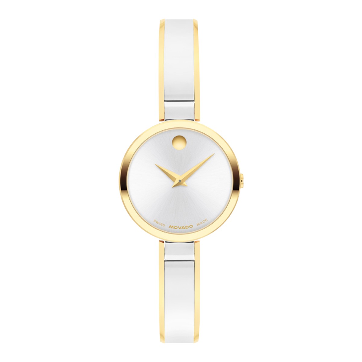 Movado Moda 24mm Women's Watch, Silver White Dial