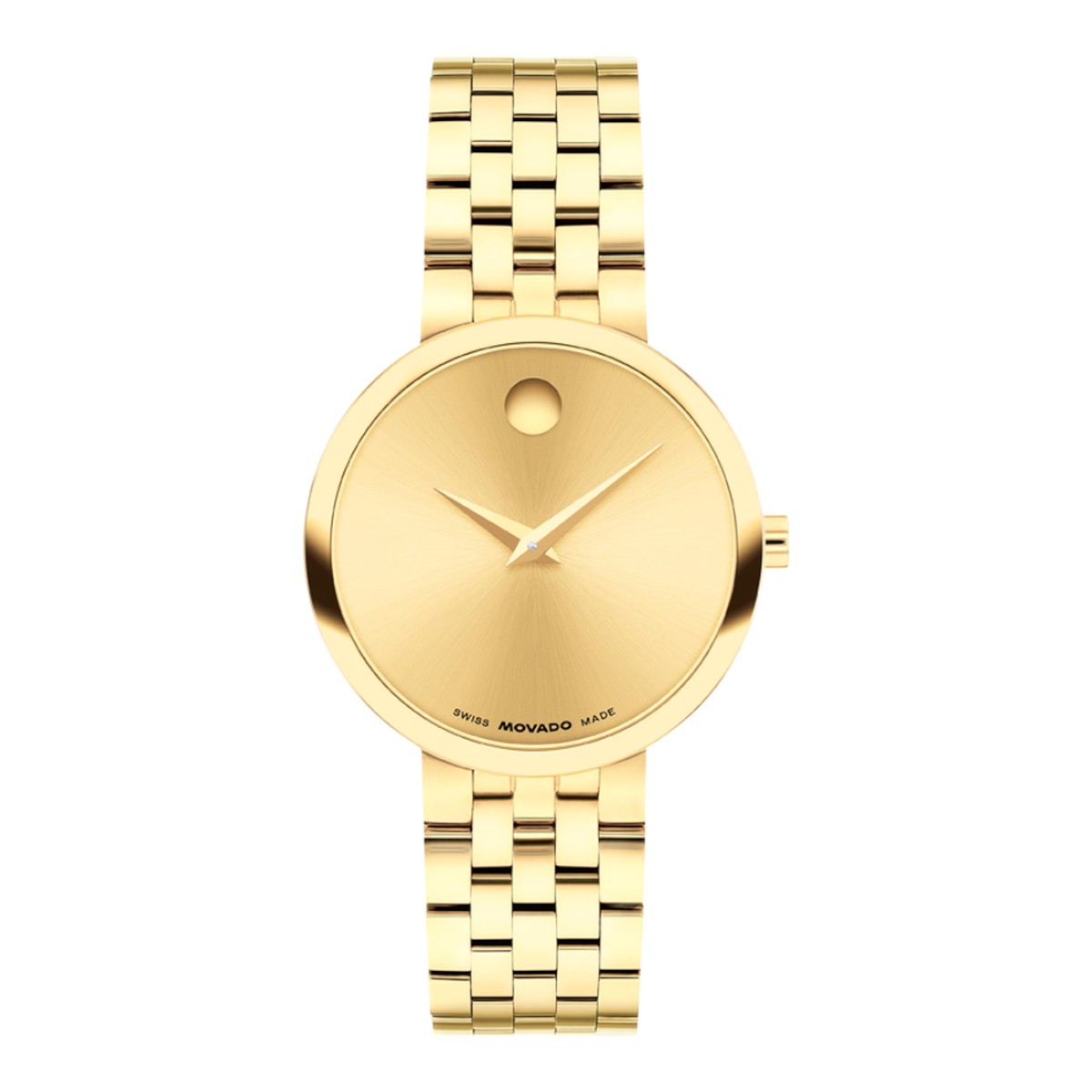 Movado Museum Classic 29.5mm Women's Watch, Yellow Gold Dial