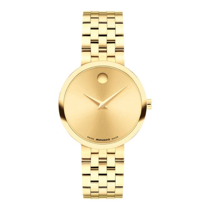 Movado Museum Classic 29.5mm Women's Watch, Yellow Gold Dial