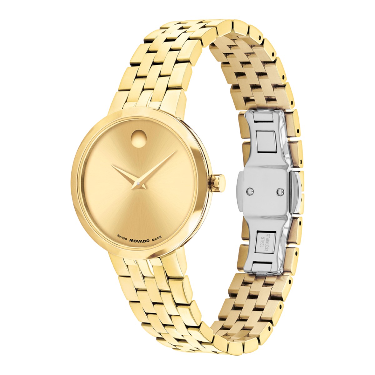 Movado Museum Classic 29.5mm Women's Watch, Yellow Gold Dial