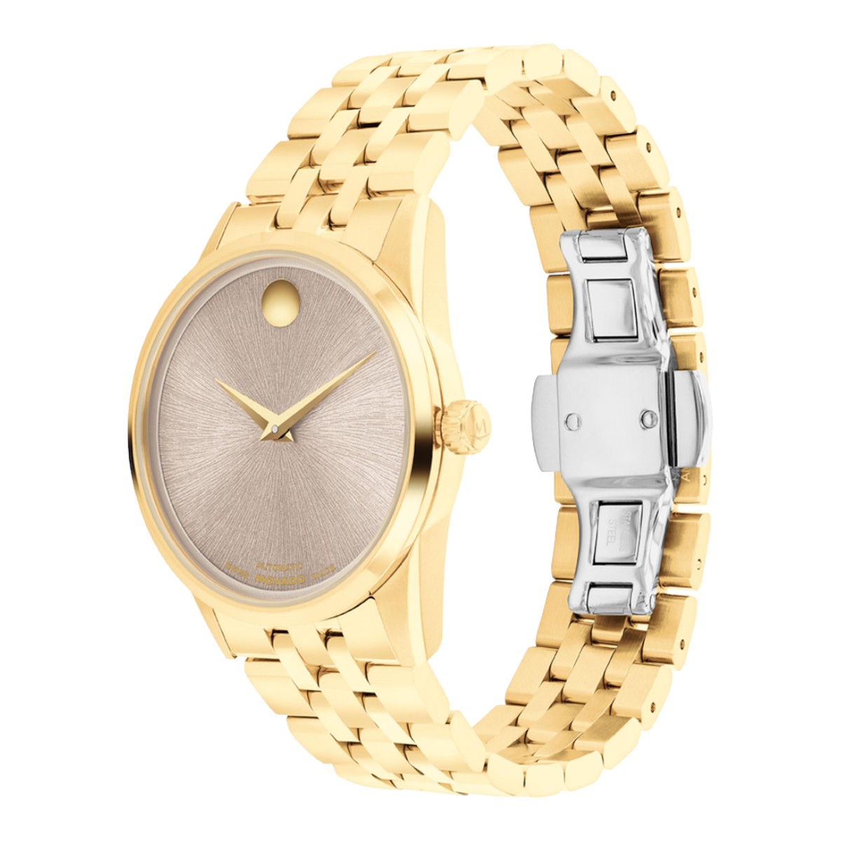 Movado Museum Classic Automatic 33mm Women's Watch, Grey Dial