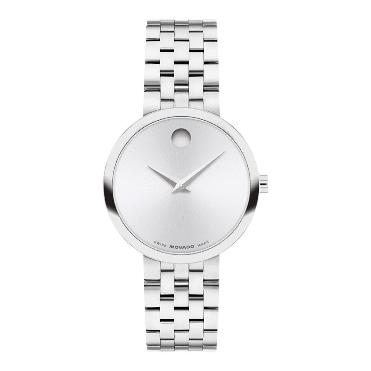 Movado Museum Classic 29.5mm Women's Watch, Silver White Dial
