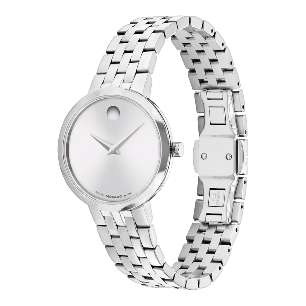 Movado Museum Classic 29.5mm Women's Watch, Silver White Dial