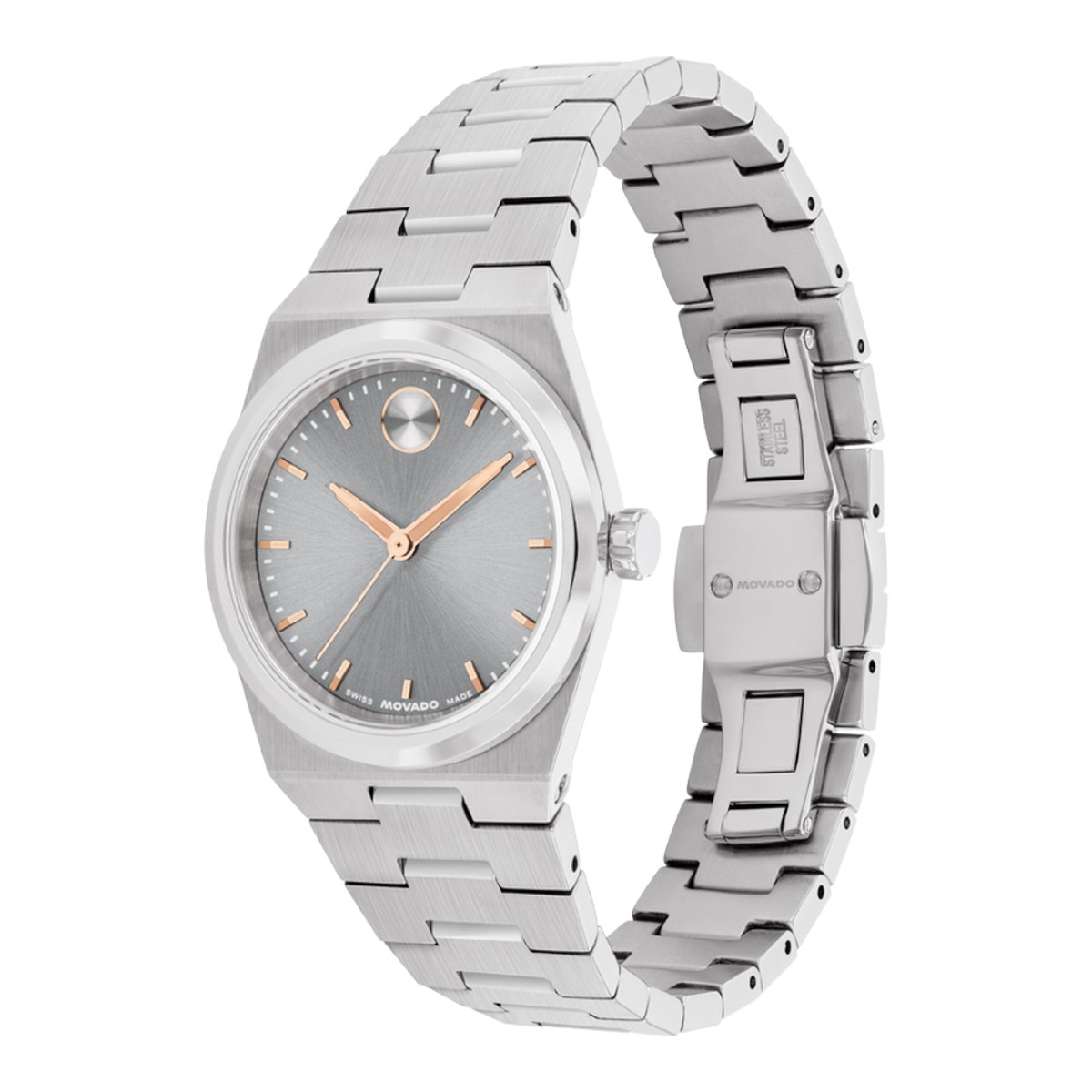 Movado BOLD Quest Mini 28mm Women's Watch, Grey Dial