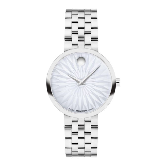 Movado Museum classic 29.5mm Women's Watch, Frosted Pale Blue Dial