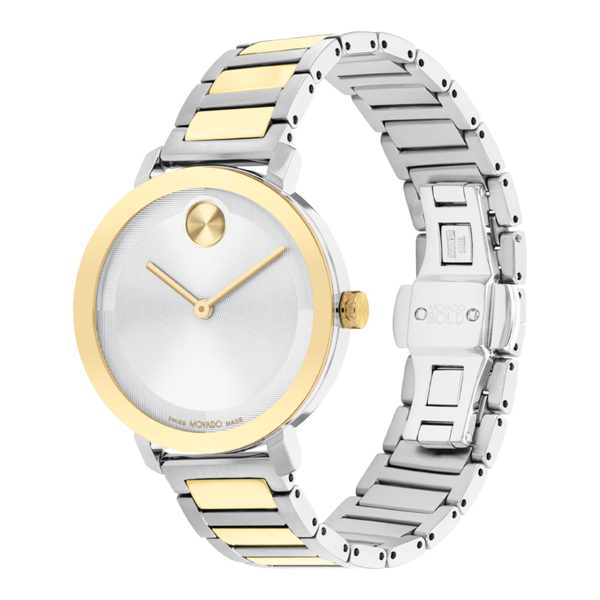 Movado Bold Evolution 2.0 34mm Women's Watch, Silver Dial