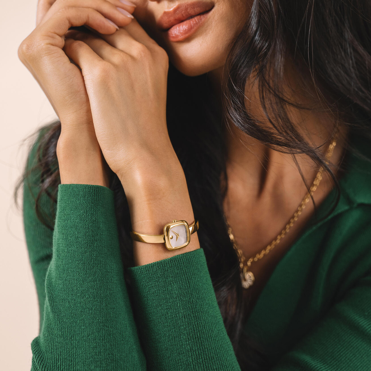 Movado Museum Bangle 21.5mm Women's Watch, Champagne Dial