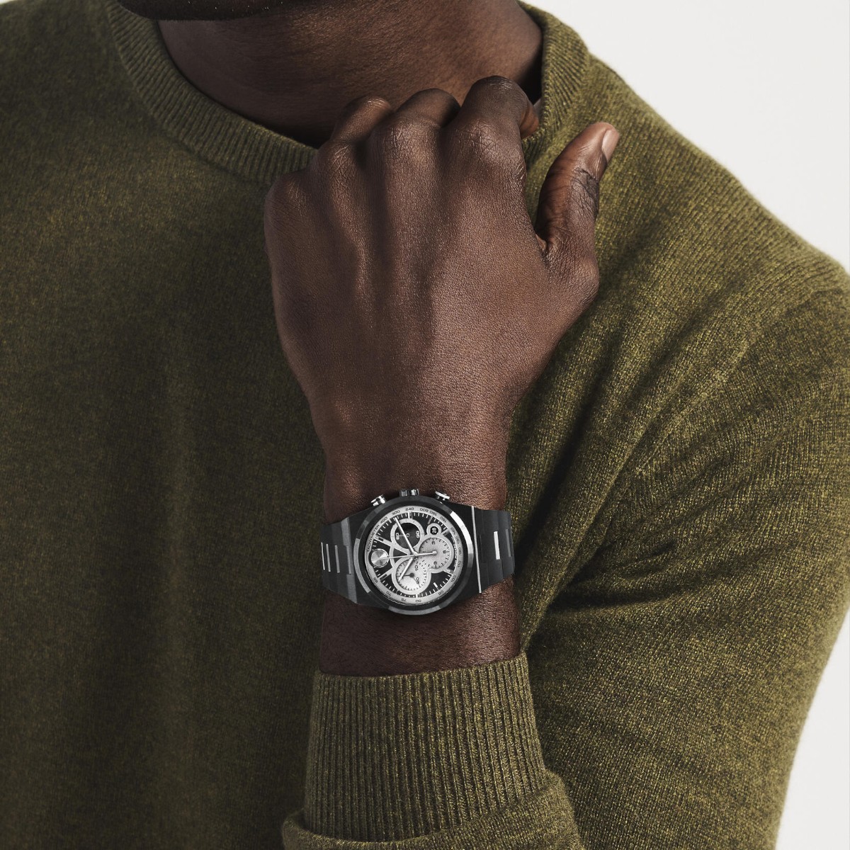 Movado BOLD Quest Chronograph 40mm Men's Watch, Black Skeleton Dial