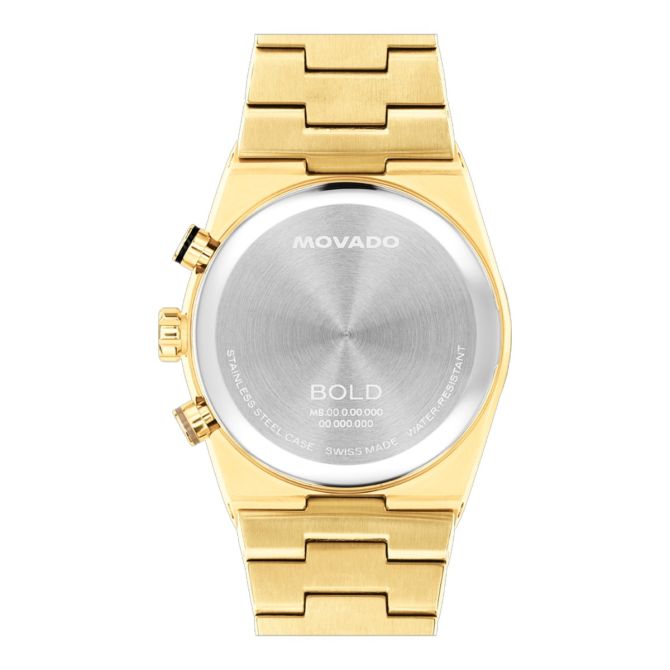 Movado BOLD Quest Chronograph 40mm Men's Watch, Yellow Gold Plated