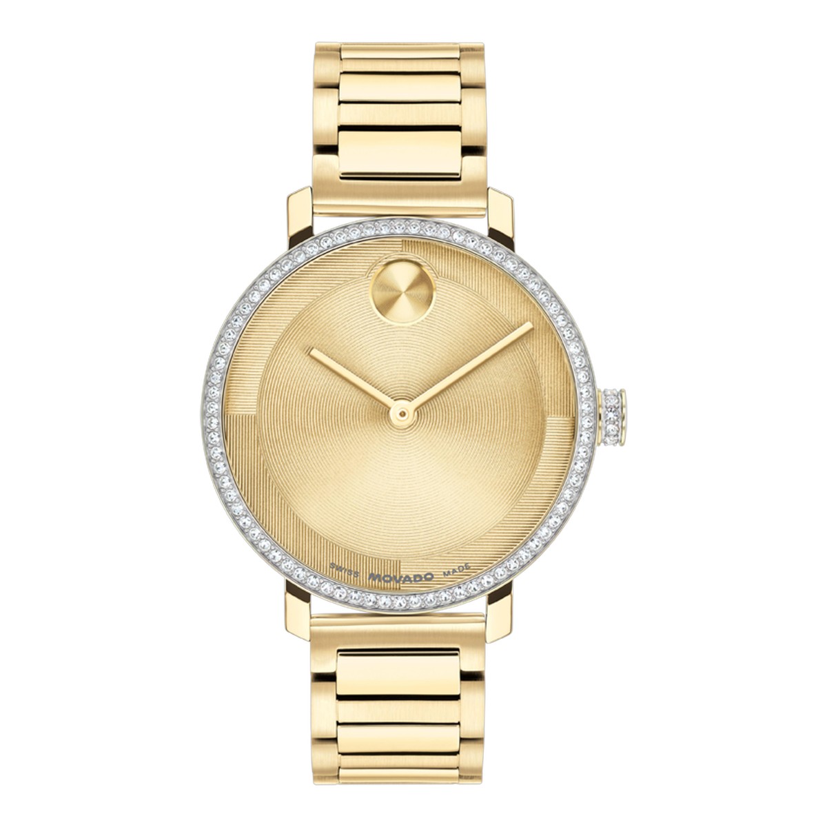 Movado Bold Evolution 2.0 34mm Women's Watch, Yellow Gold Plated Dial