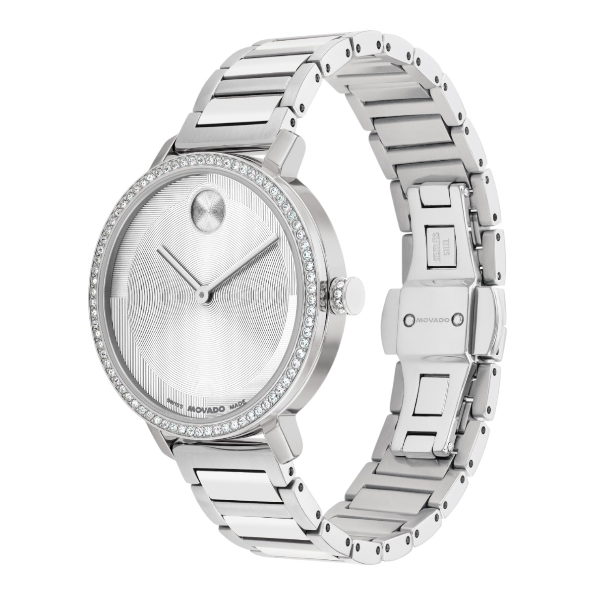 Movado BOLD Evolution 2.0 34mm Women's Watch, Silver Dial