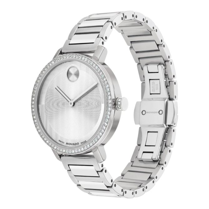 Movado BOLD Evolution 2.0 34mm Women's Watch, Silver Dial