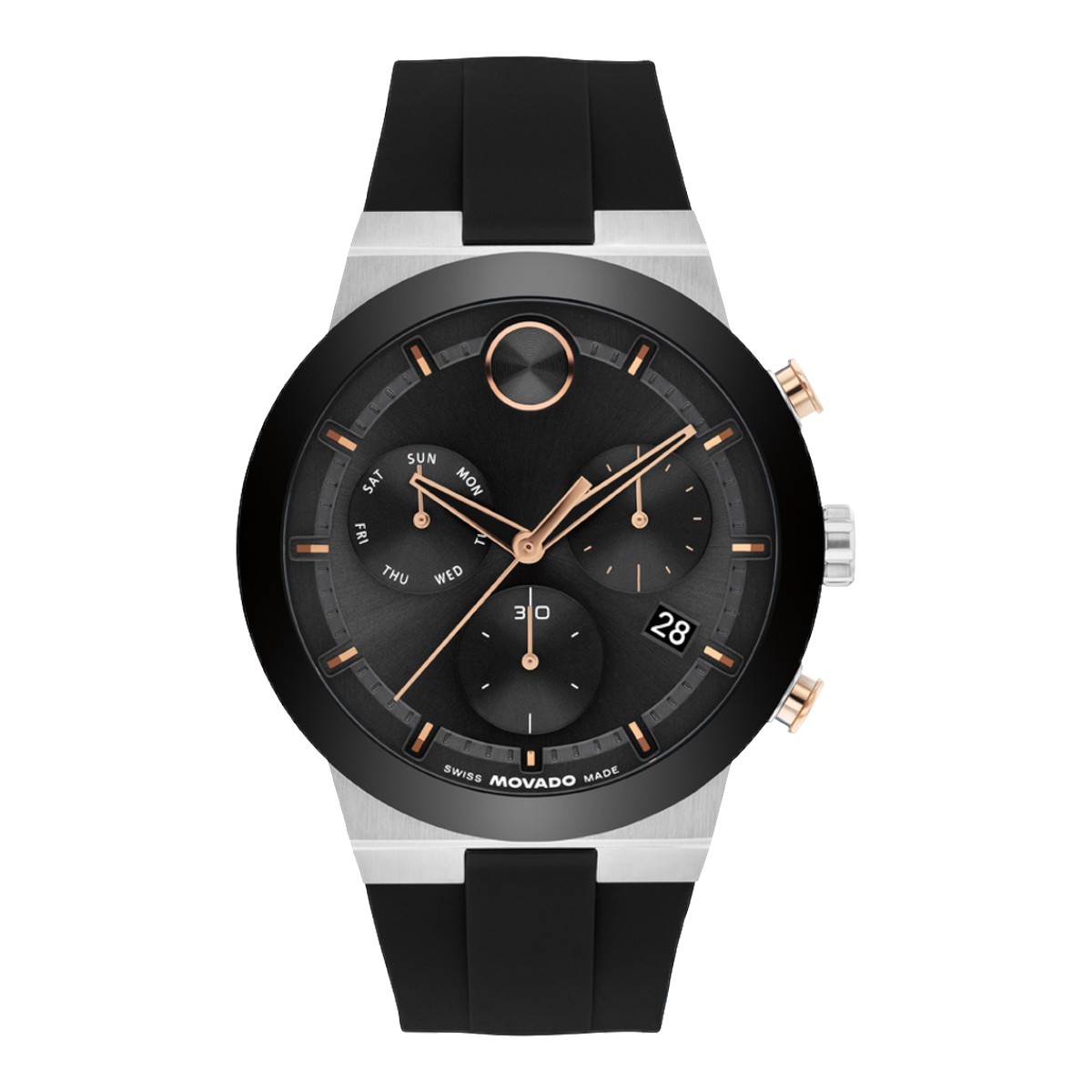 Movado BOLD Fusion 44mm Men's Watch, Black Dial