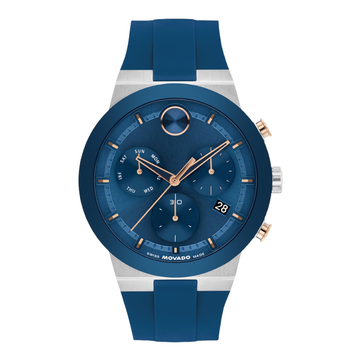 Movado BOLD fusion 44mm Men's Watch, Blue Dial