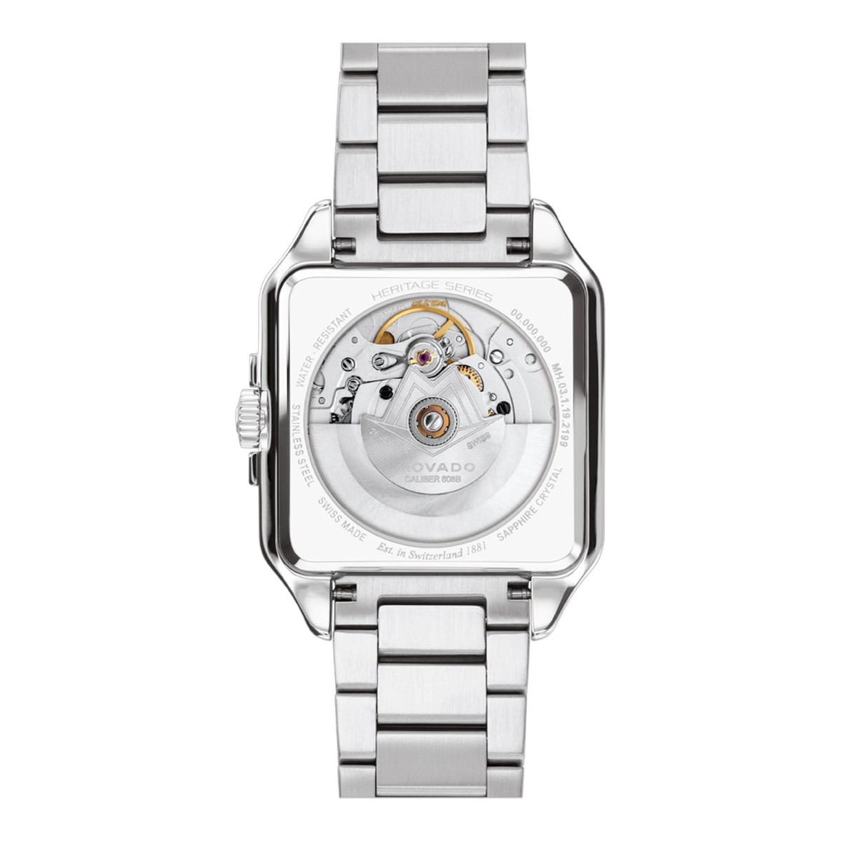 Movado Heritage 1917 35mm x 45.20mm Watch, Grey and Yellow Gold Plated Dial