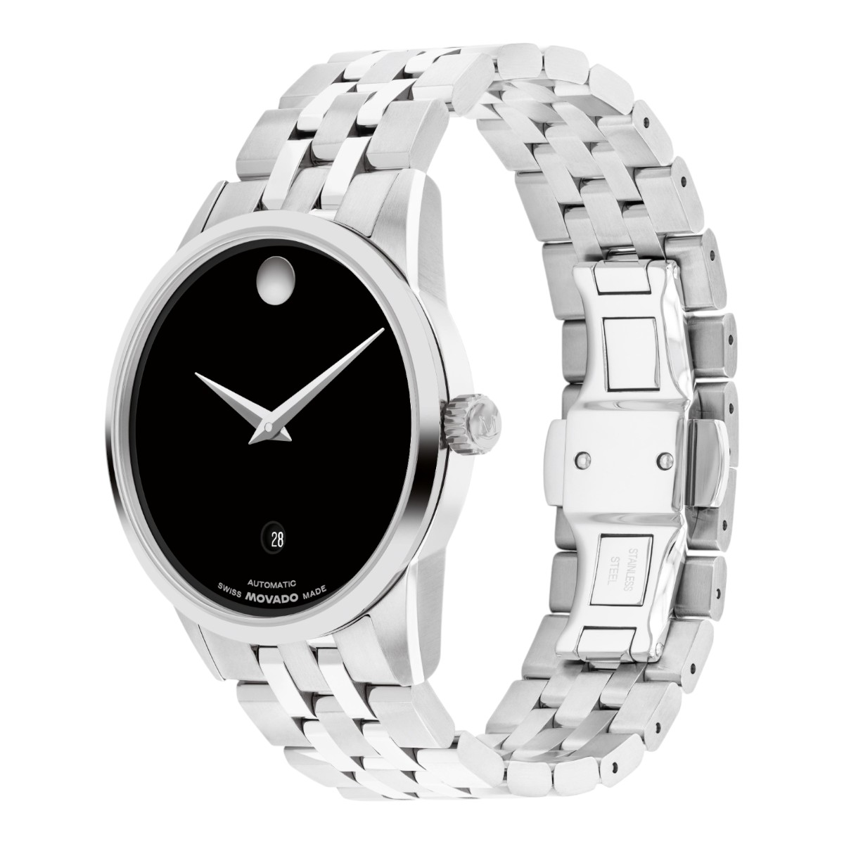Movado Museum Classic Automatic 40mm Men's Watch, Black Dial