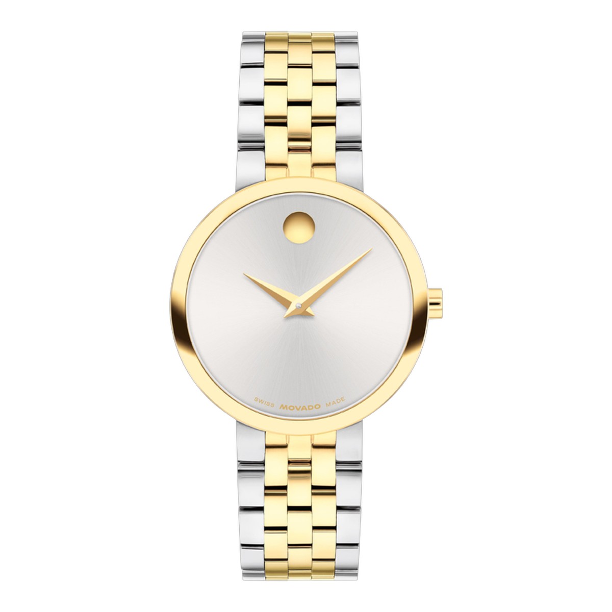 Movado Classic 29.5mm Women's Watch, Silver White Sunray Dial