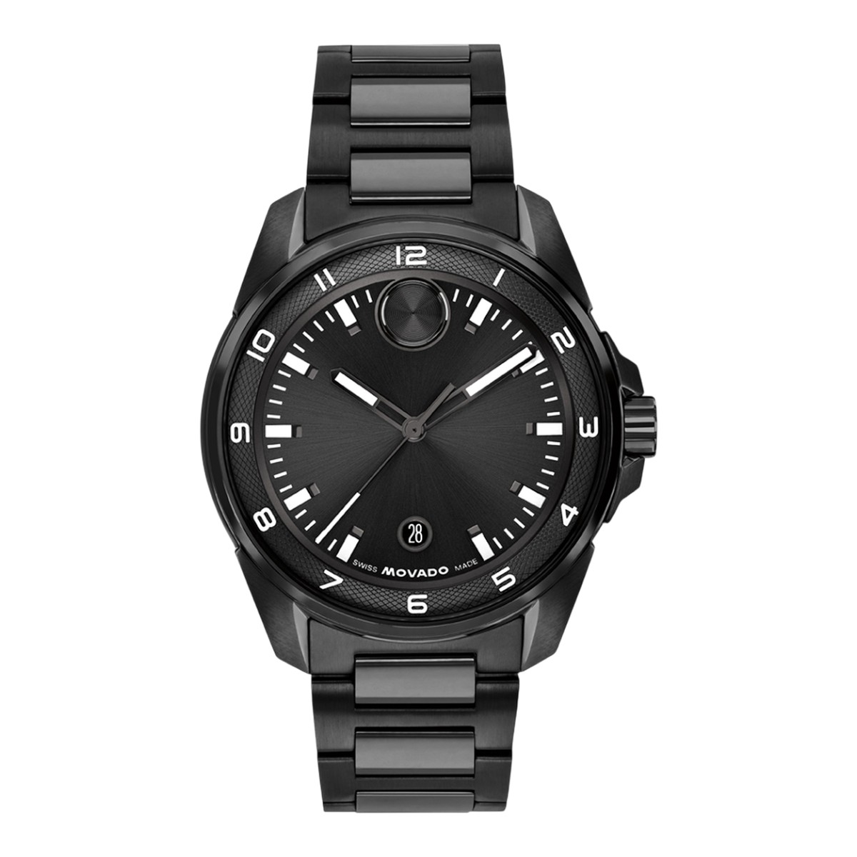 Movado BOLD Verso S 42mm Men's Watch, Black Sunray Dial