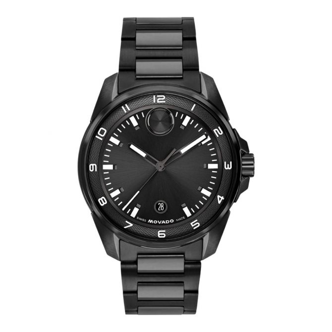 Movado BOLD Verso S 42mm Men's Watch, Black Sunray Dial
