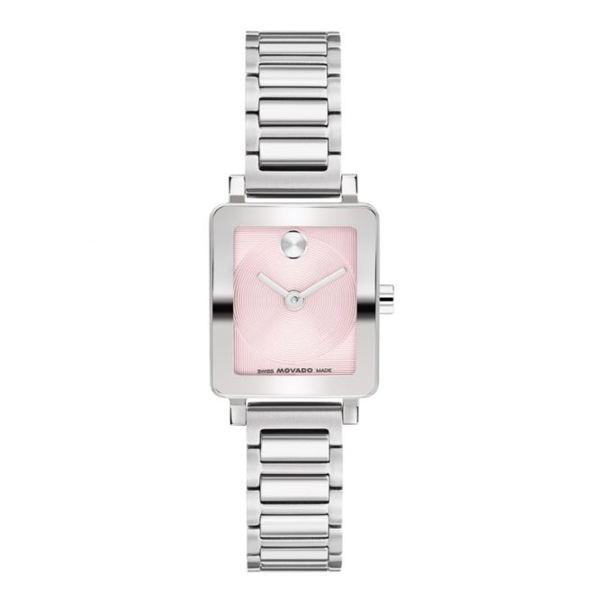 Movado BOLD Evolution 2.0 Mini 20mm x 23mm Women's Watch, Light Pink Dial