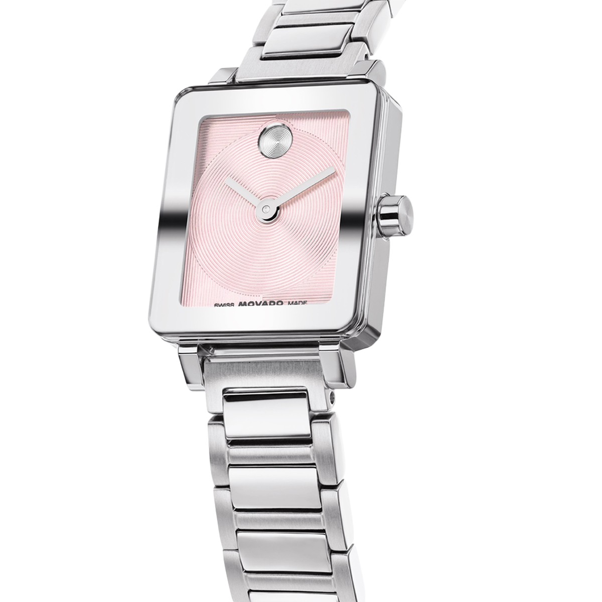 Movado BOLD Evolution 2.0 Mini 20mm x 23mm Women's Watch, Light Pink Dial