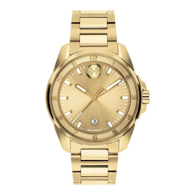 Movado BOLD Verso S 42mm Men's Watch, Gold Dial